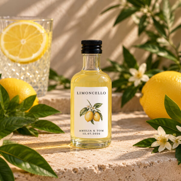 Personalised Limoncello Wedding Favour Labels
